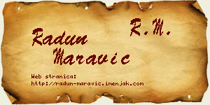 Radun Maravić vizit kartica